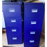 Two 4 drawer metal filing cabinets  THIS ITEM IS OFF SITE AND SHOULD BE COLLECTED FROM VENDOR’s