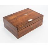 A 19th century mahogany trinket/sewing box