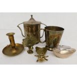 A collection of silver plated items, to include goblets, bowls, flat wares, boxed items etc.
