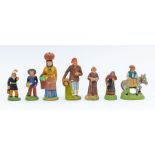 A collection of 25 terracotta figures of peasants and country folk by Paul Fouque, Santonnier, Aix-