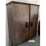 Small wooden cabinet with double doors. THIS ITEM IS OFF SITE AND SHOULD BE COLLECTED FROM VENDOR’