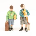 Two Royal Doulton figurines - The Boy Evacuee and Welcome Home