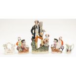 A collection of late 19th century Staffordshire figures and jug