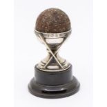 A George V silver "Hole in One' golf trophy, hallmarked Birmingham, 1928, engraved "Dunlop Golf Ball
