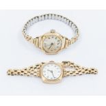 A ladies 9ct gold Oclee & Son wristwatch, together with another ladies watch with a 9ct gold case