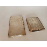 Two early 20th century Sterling silver cigarette cases assayed in Birmingham, approximately 11.