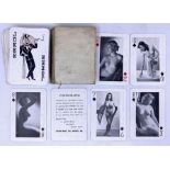 Erotic playing cards, 56 cards in total with black & white photographic studies of female nudes,