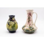 Moorcroft Pottery fruit design vase and Cobridge Stoneware Jug