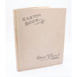 Walt Disney sketch book, 1938, given to sales director at the Wade Factory (vendor's grandfather),