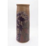 A large Crich Pottery, Diana Worthy purple glazed vase