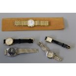 A Raymond weil fidelio Quartz wristwatch ( as found) along with two gentleman's wristwatches (