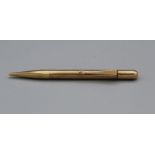 A 9ct gold propelling pencil. Gross weight approximately 21.2 grams.