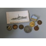One bag of Sporting medals While at HMS Ganges and Napoleon III medal Italian campaign