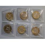 Six Two Pound coins 2015/16/14/13/11 plus 1989 Bill of Rights