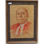 Roy de Maistre (1894-1968 Australian/ British) A bust length portrait of a cleric wearing crimson