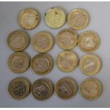 Sixteen Two pound coins, all various dates