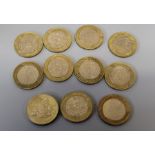 Eleven Two Pound Coins, various dates