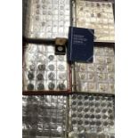 Large British and World Coin Collection in Five Albums containing coins from Victoria to Elizabeth
