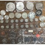 Collection of World Silver Coins with other coins and coin sets including Canada & Turkey.