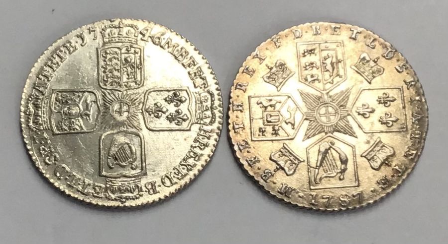 George II 1746 LIMA and George III 1787 Sixpence. - Image 2 of 2