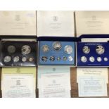 British Territory Proof Coin Sets of British Virgin Islands 1973 First Coinage, Belize 1975 Silver