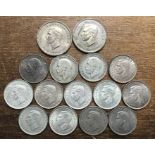 Collection of Pre & Post 1947 coins, including 11 pre 47 Half-Crowns, some in a higher grade with