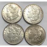 Collection of American Morgan Dollars, includes 1881o, 1882, 1886 & 1821.