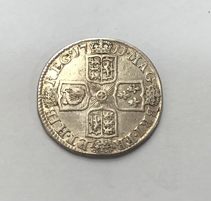 Queen Anne 1711 Shilling. - Image 2 of 2