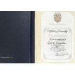 The 1974 Winston Churchill Gold Plated Hallmarked Sterling Silver Medal collection of his life, in