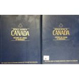 The Bronze Medallic History of Canada in Two Albums of 50 medals in each.