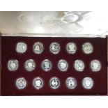 Royal Mint 1981 Set of 16 Silver Proof Coins Commemorating the Wedding of Prince Charles and