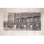 Cricket. Lords, The Pavilion - Before the Match, a large group portrait with meticulous detail in
