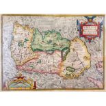 Ortelius, Abraham. Map of Ireland, oriented to the west, [1584]. Eryn. Hiberniae, Britannicae