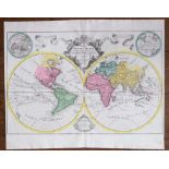 World. Delisle, Guillaume (after). Mappa Totius Mundi. A double hemisphere world map published by