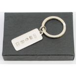 A silver key ring, with feature hallmarks for 2023, approx 12g (including jump ring), 7g without,