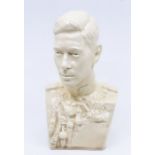 A Beswick creamware bust commemorating George VI, by Felix Weiss, impressed name and dated 1937 to