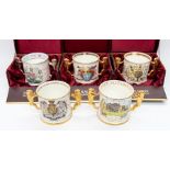 A Paragon commemorative loving cup celebrating Queen Elizabeth silver jubilee, lion handles, limited