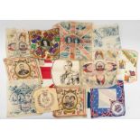 A collection of commemorative handkerchiefs, including George V and Queen Mary silver jubilee