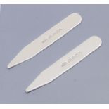 A pair of silver collar stays, feature hallmarks for 2023, approx 63mm x 10mm • A new