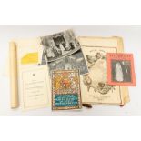 A collection of Royal related ephemera, to include an order of service for the marriage of HRH The