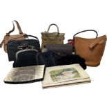 A group of 1930s and later vintage handbags to include lizard, crocodile and ostrich leather