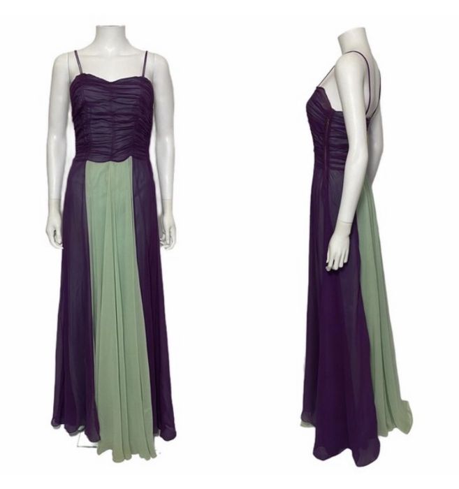 A late 40s Susan small evening gown with integral petticoat for fullness and lined bodice, a 30s/4)s - Image 6 of 6