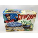 Captain scarlet toy Vintage boxed Novelty clock with base and craft