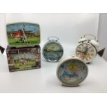 Vintage Novelty clocks ; To include Smiths British Popeye the Sailor and baby clock ( intermittent