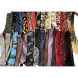 ******to be re-lotted for September sale******* 36 vintage ties, mostly in silk with some rayon