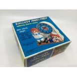 Vintage 1974 Raggedy Ann  doll novelty clock by Merrill and Co.; appears unused and is boxed ; VGC