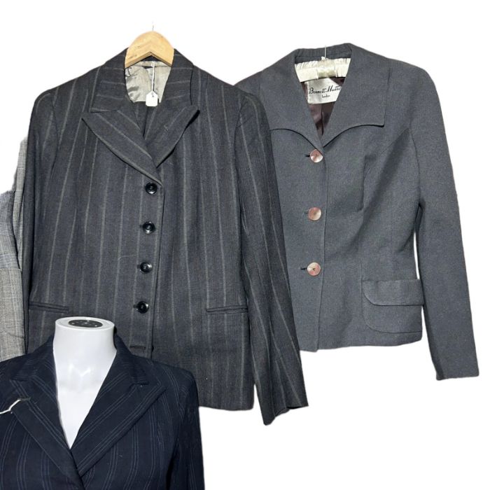 1940s suits to include 3 wartime suits made from men's suiting fabric, and one late 40s/early 50s in - Image 3 of 3