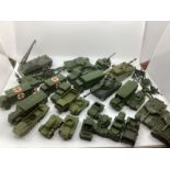 Vintage Dinky super toys military diecast vehicles and others ; to include Centurion, Leopard,