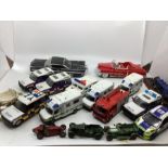 Toy model Diecast car selection to include large scale to include a replica 1959 Chevy and a red