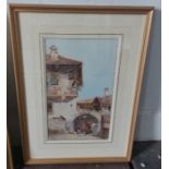 A Sir Herbert James Medlycott ( 1841-1920 ) water colour of Baveno, North Italy, signed lower